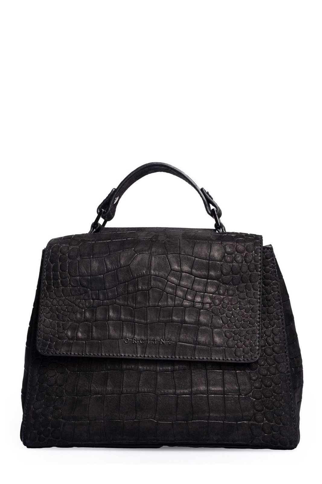 Orciani Sveva Embossed Small Leather Handbag