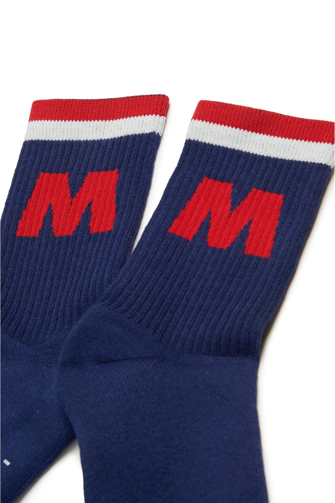 Marni Kids Logo Intarsia-Knit Striped Ankle Socks