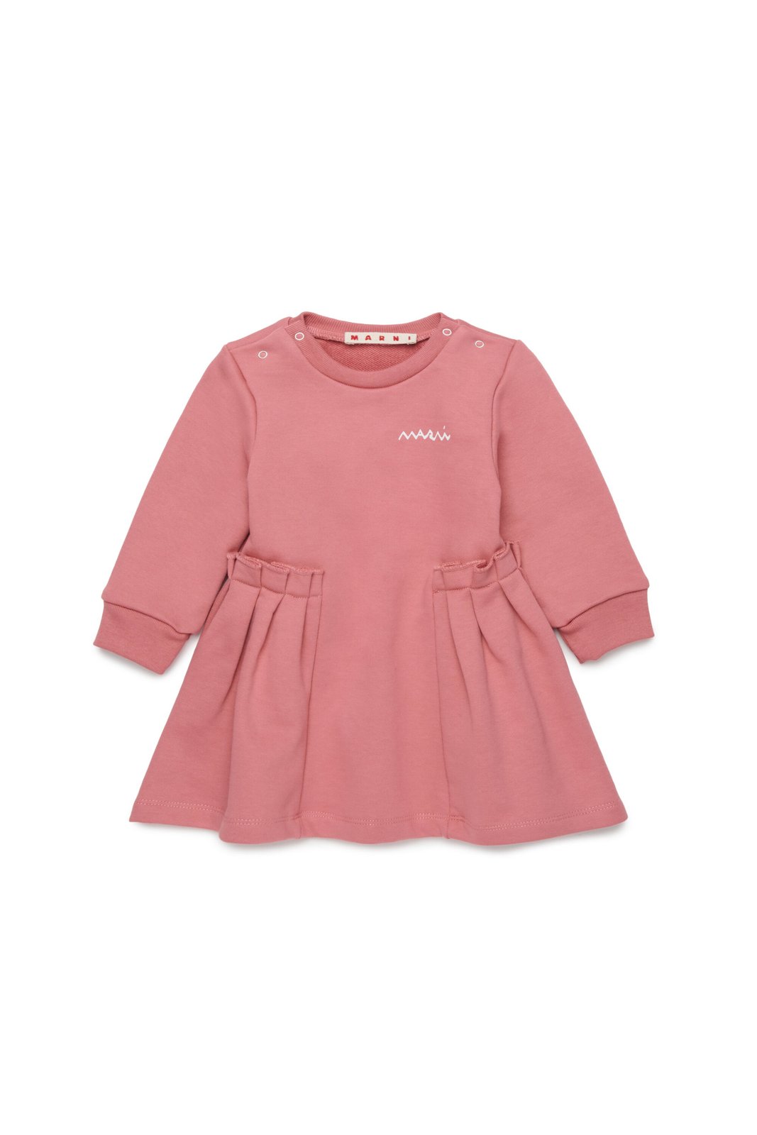 Marni Kids Logo-Printed Fleece Midi Dress