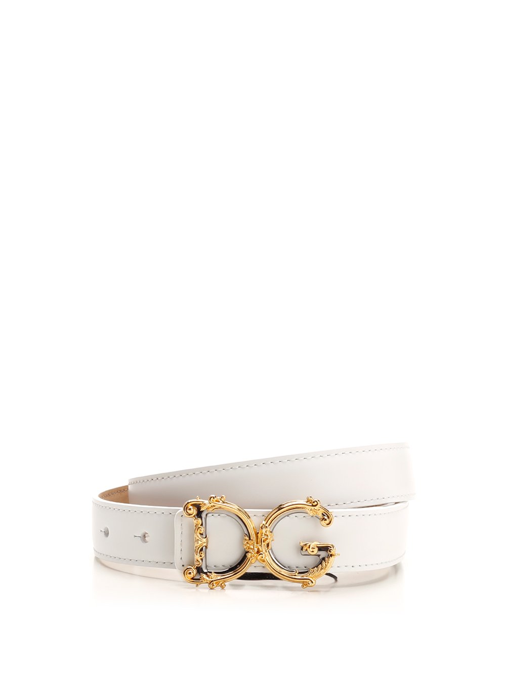Dolce & Gabbana Baroque Logo Buckle Belt