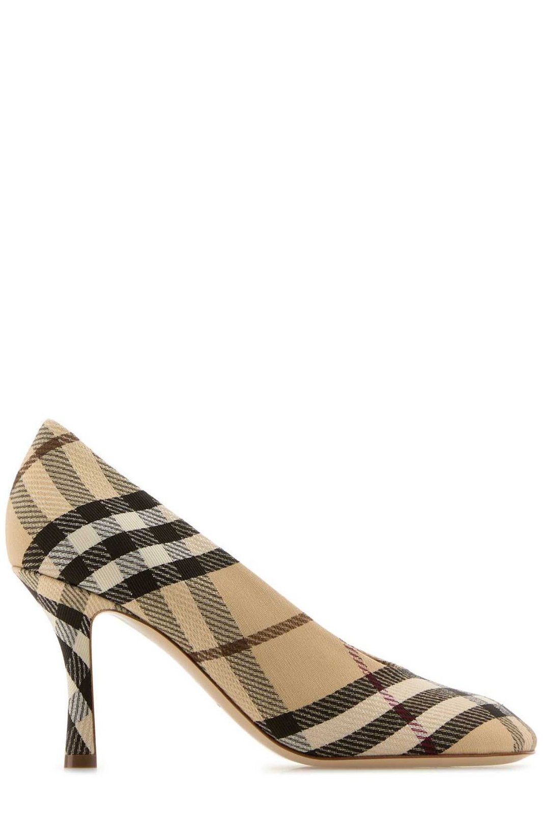 Burberry Vintage Check Square-Toe Baby Pumps