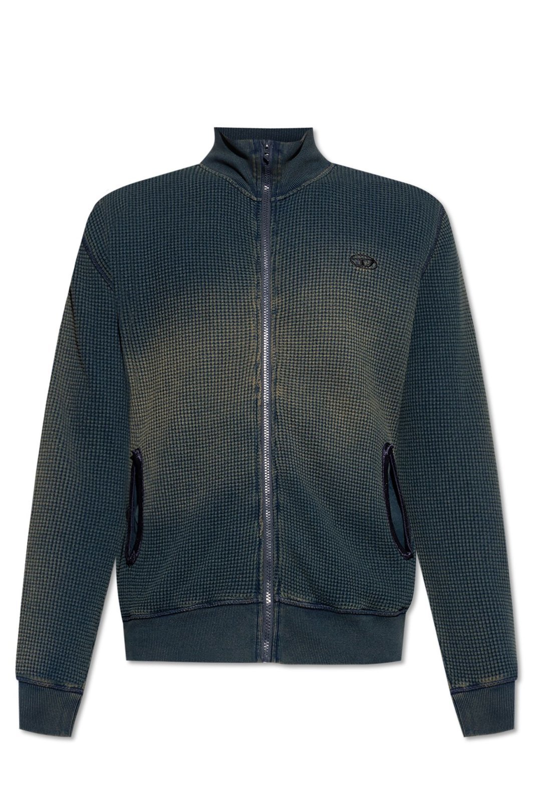 Shop Diesel S-Wafy-Zip Faded Effect Sweatshirt on Sale at