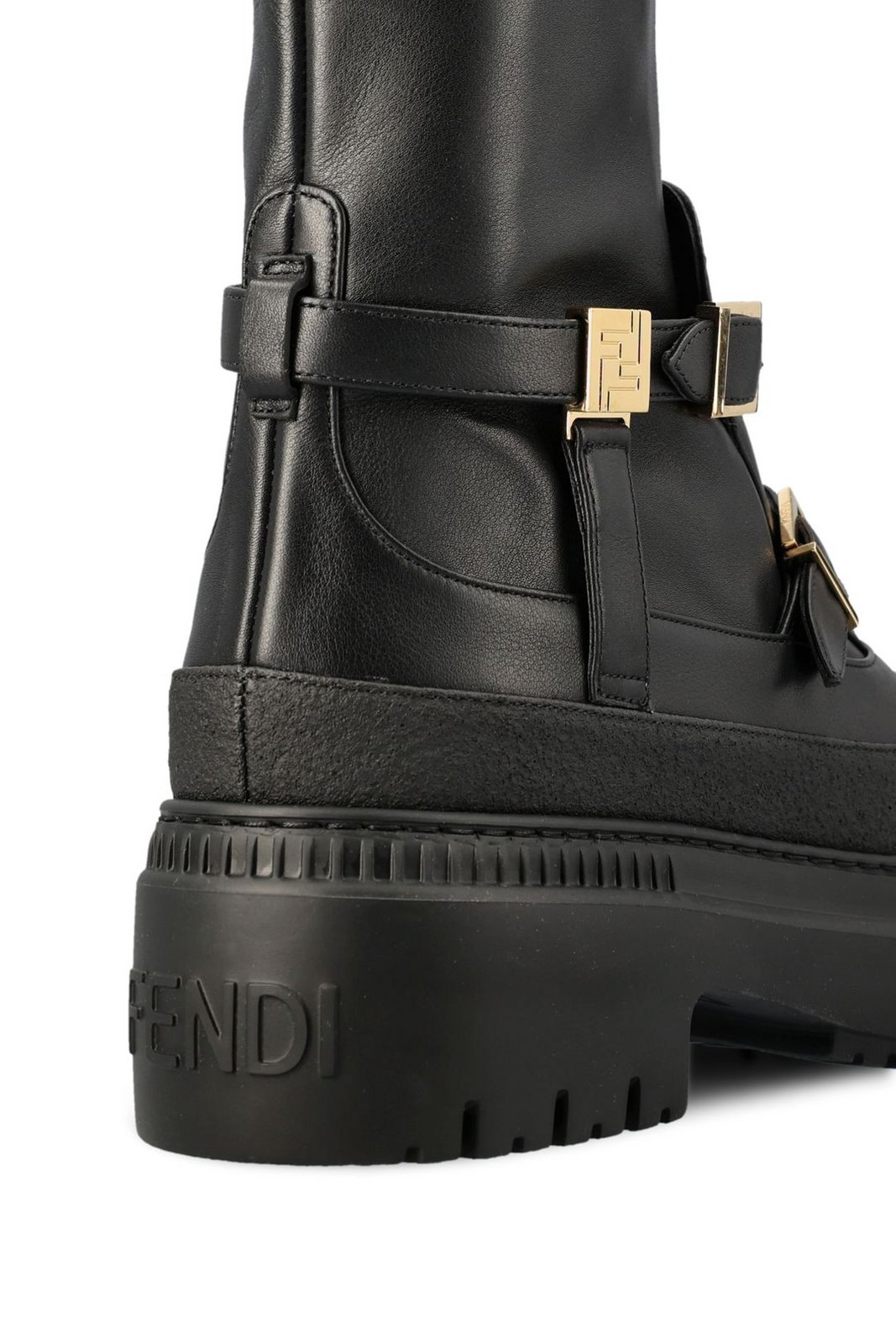 Shop Fendi Delfina Lace-Up Biker Boots on Sale at BeyondStyle