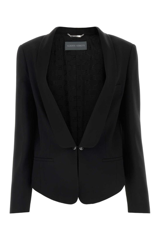 Alberta Ferretti Shawl-Collar Single-Breasted Tailored