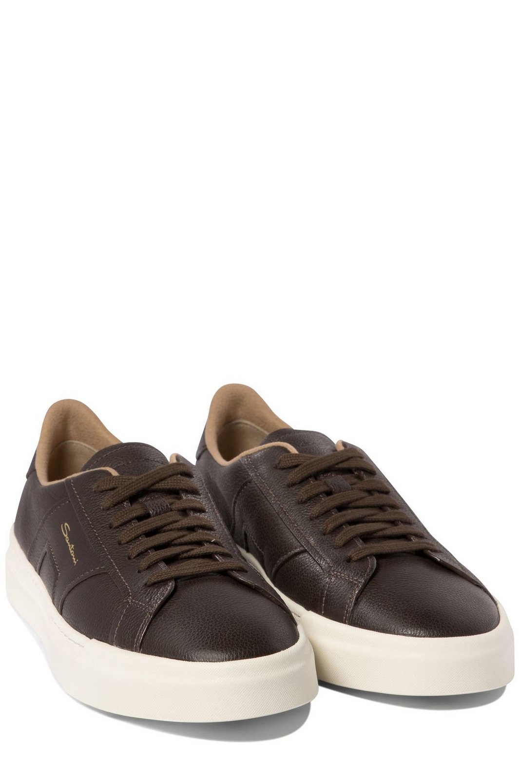 Santoni Logo Printed Low-Top Sneakers