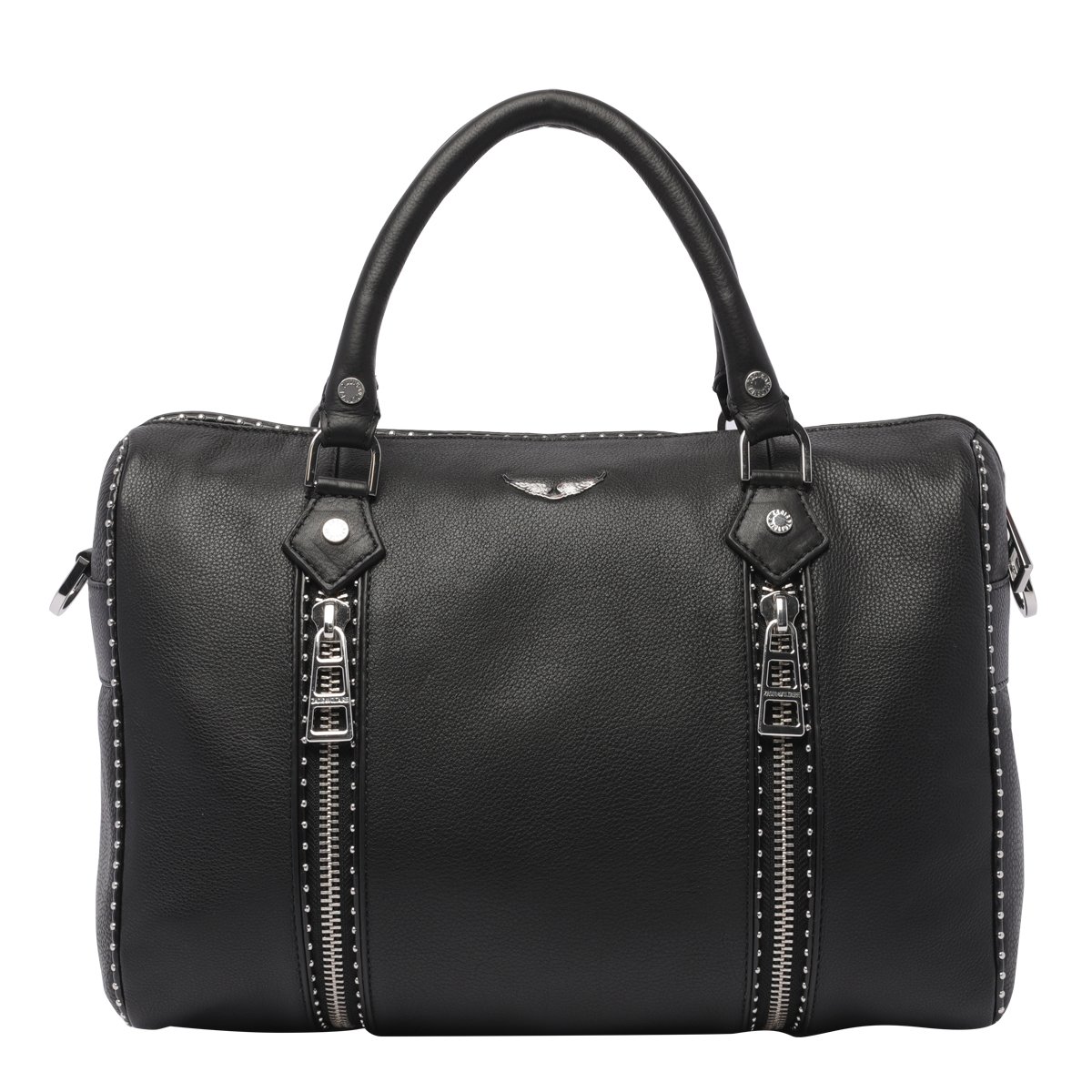 Zadig & Voltaire Logo Plaque Zipped Medium Tote Bag – Cettire