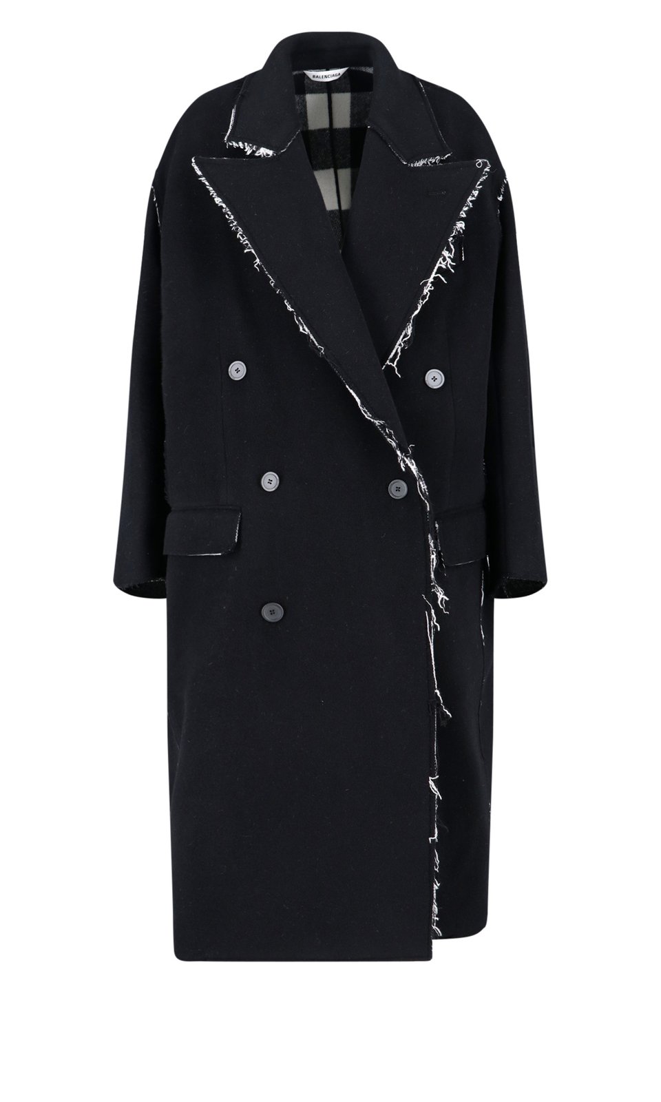 バレンシアガ アウター コート Raw Edge おぼつかなかっ Coat チェック 