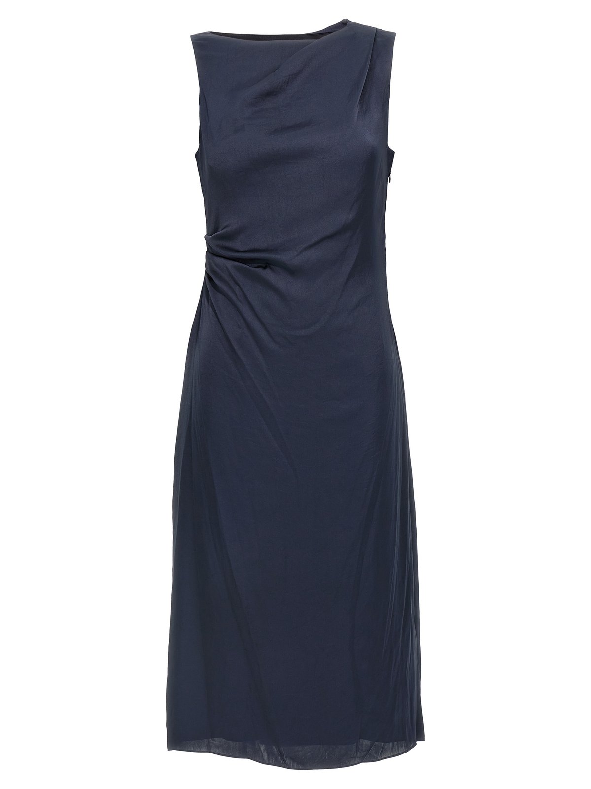 Theory Crinkled Satin Midi Dress – Cettire