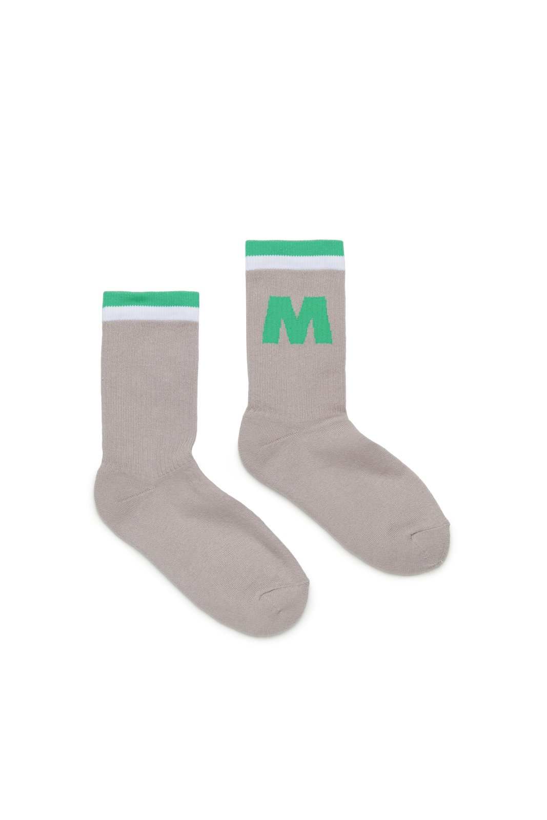 Marni Kids Logo Intarsia-Knit Striped Ankle Socks