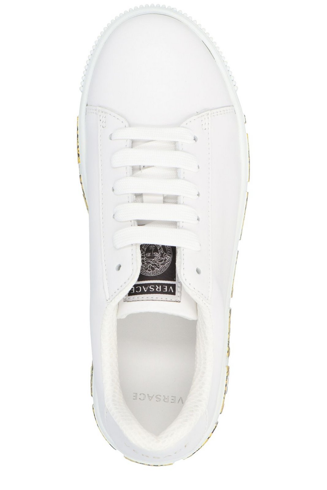 Versace Kids Round Toe Lace-Up Sneakers