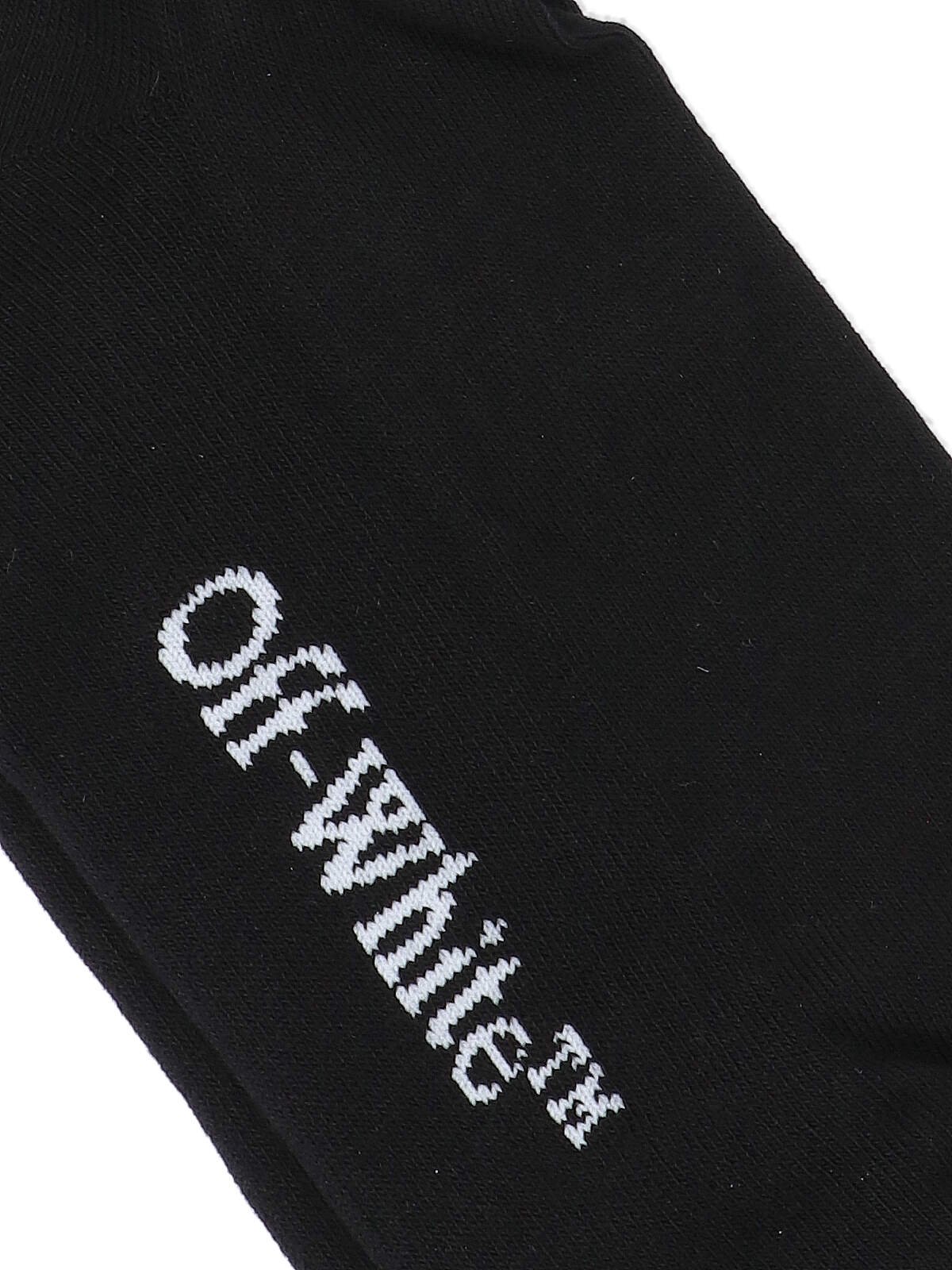 Off-White Bookish Logo Detailed Socks