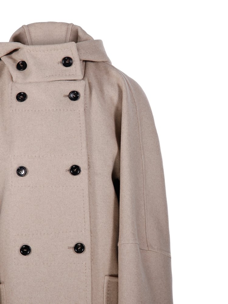 MAXMARA 후드 버튼업 코트