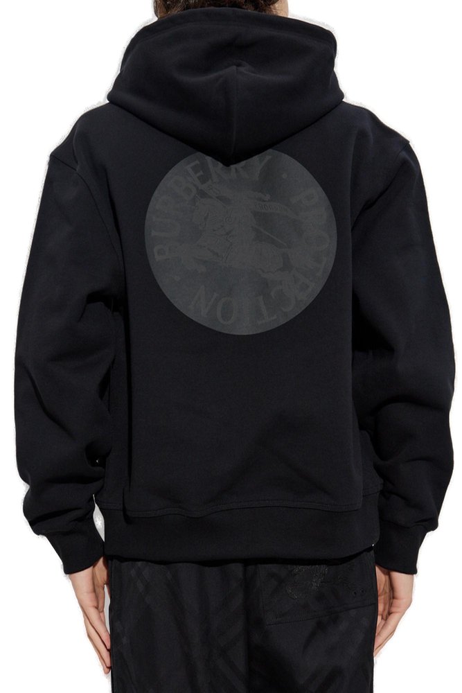 Burberry EKD Motif Zip-Up Drawstring Hoodie – Cettire