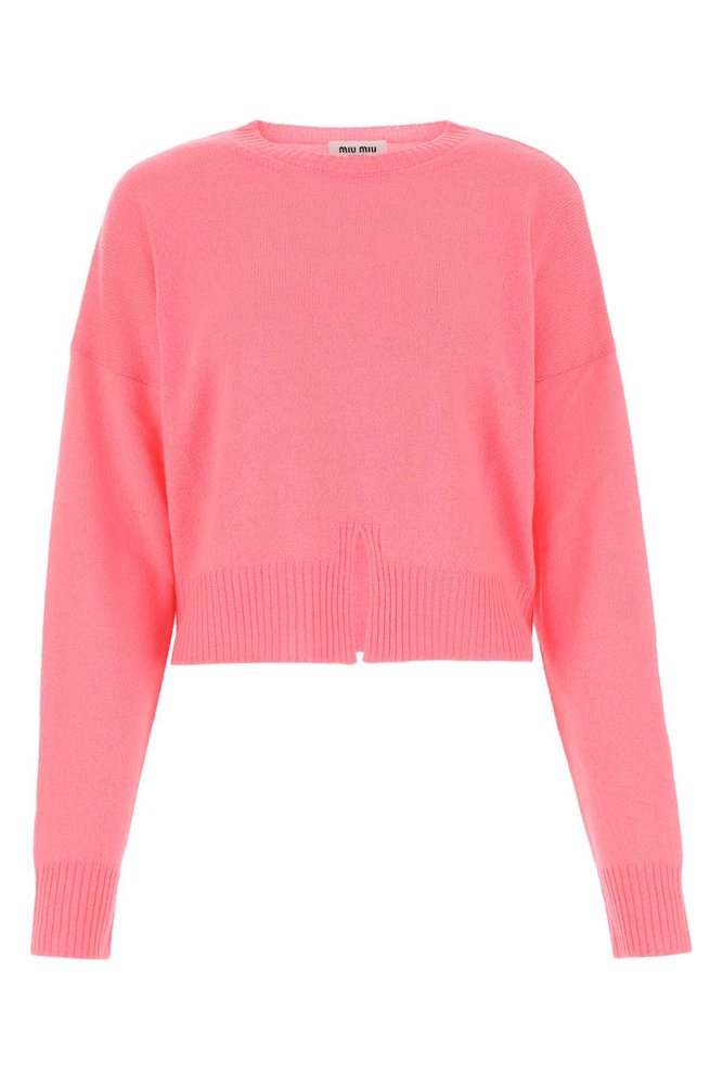 Miu Miu Pink Cashmere Sweater In Rosa | ModeSens