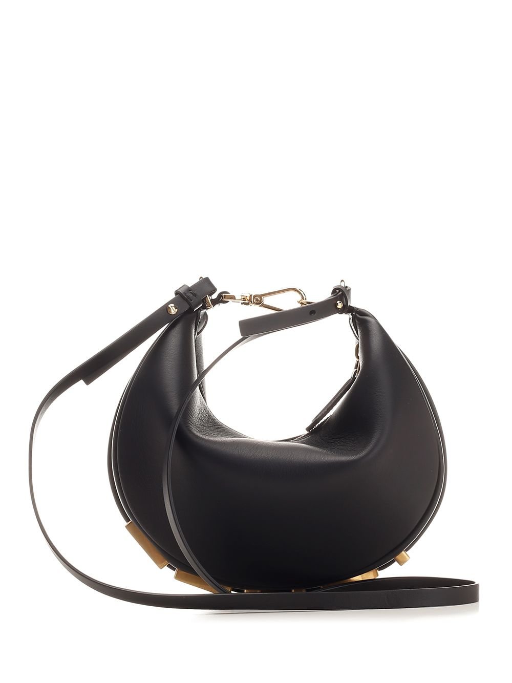 Fendi Logo Plaque Mini Hobo Bag