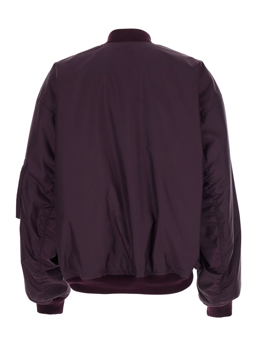 Balenciaga Logo Patch Zip-Up Bomber Jacket