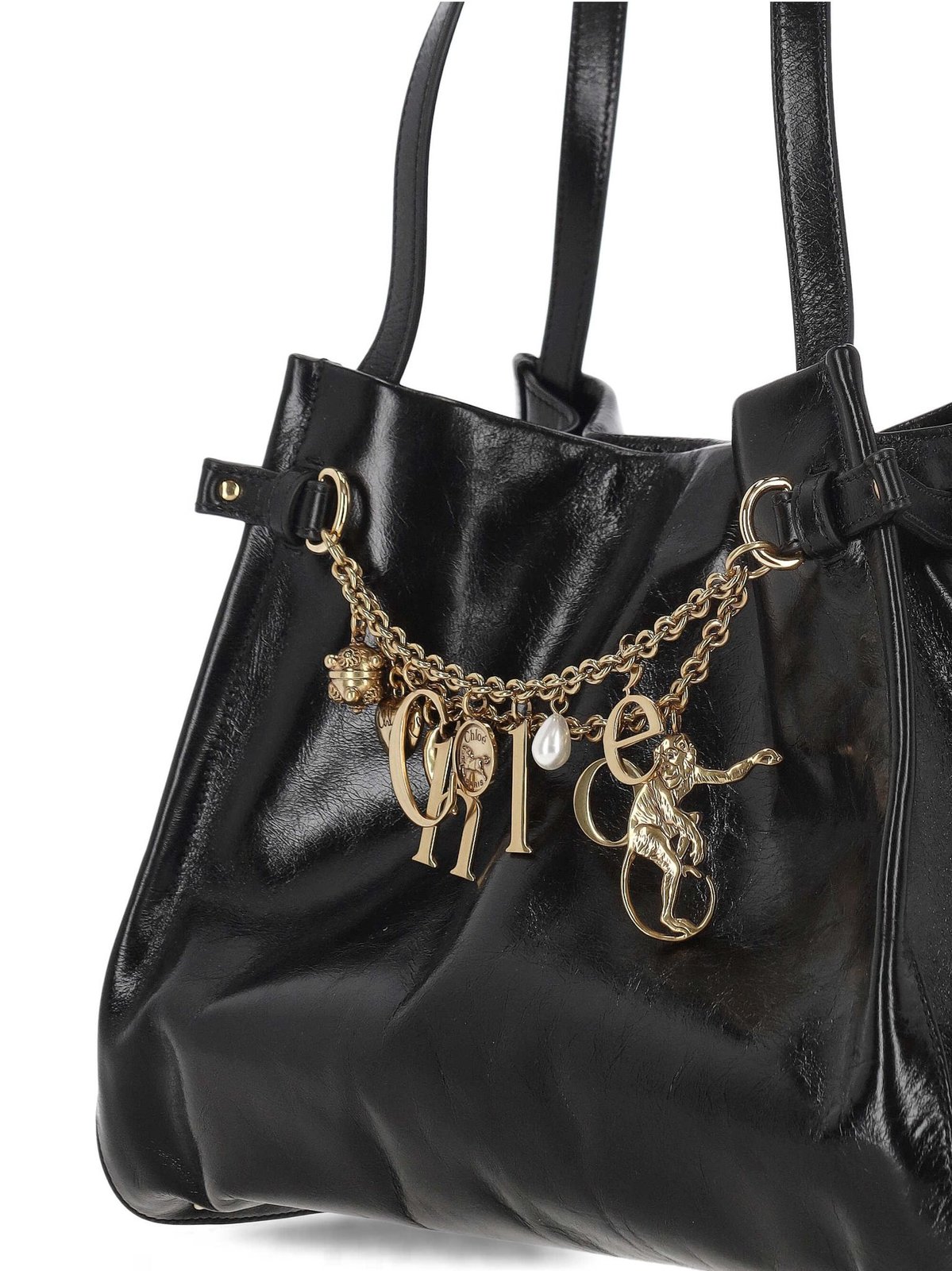 Chloé Logo Charms Hobo Bag