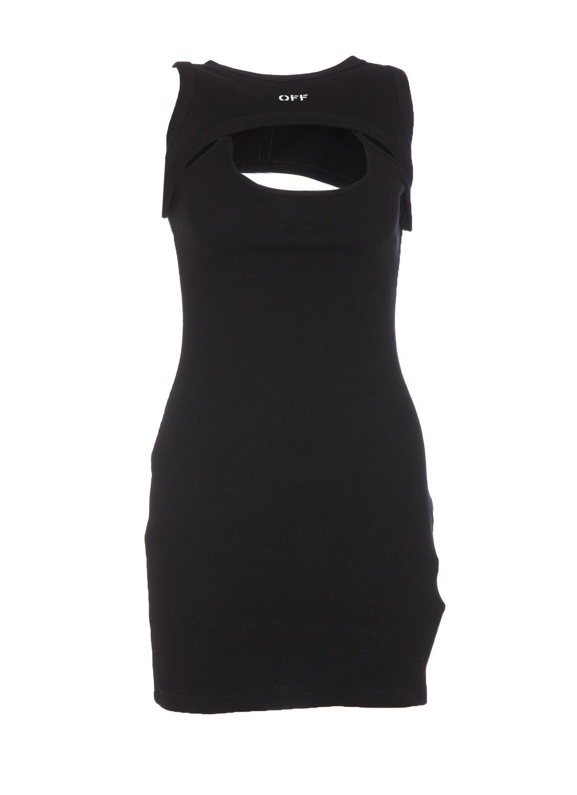 Off-White Cut-Out Sleeveless Dress