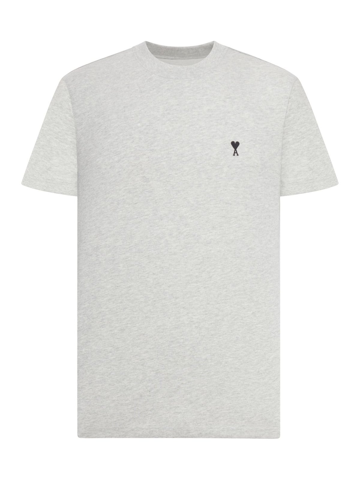 AMI Paris Logo Embroidered Crewneck T-Shirt