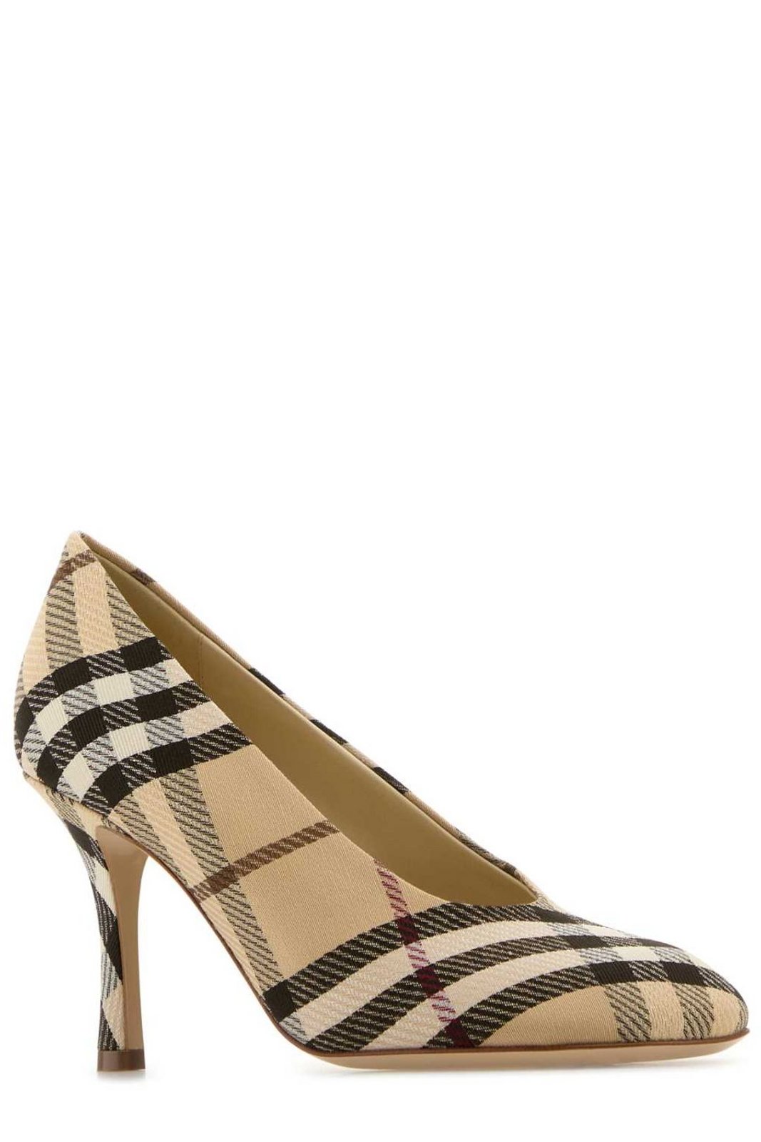 Burberry Vintage Check Square-Toe Baby Pumps