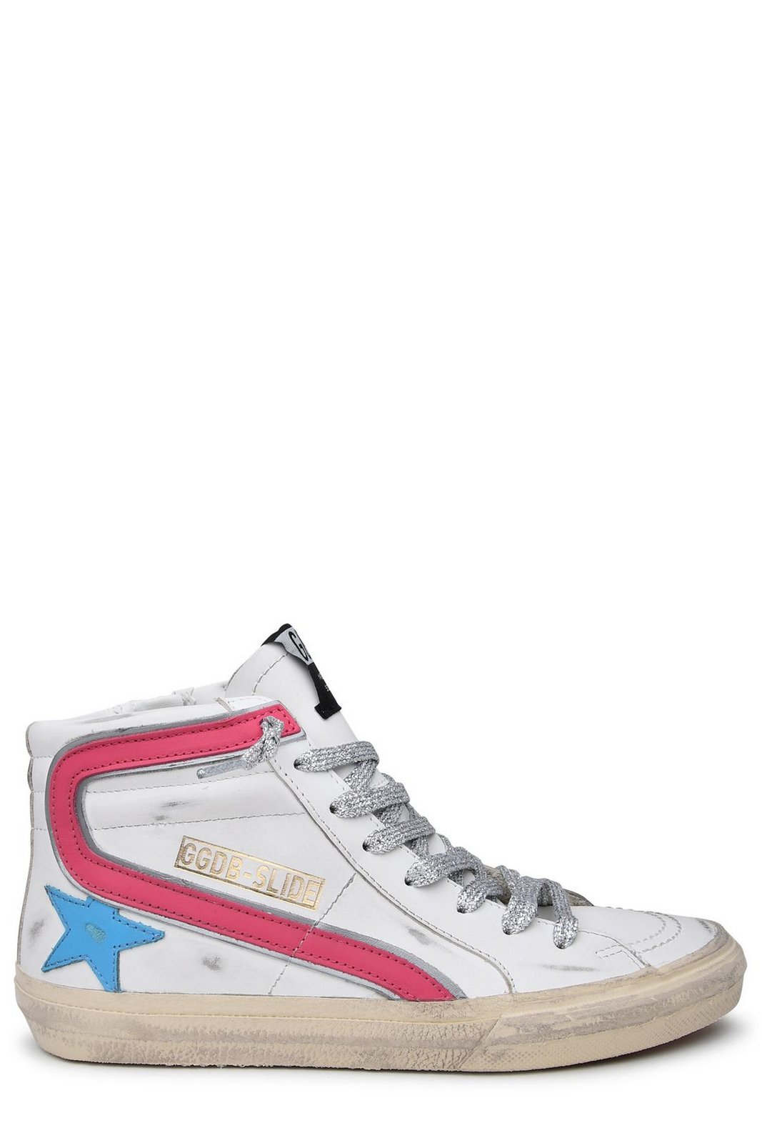 Golden Goose Deluxe Brand Logo Patch High-Top Sneakers