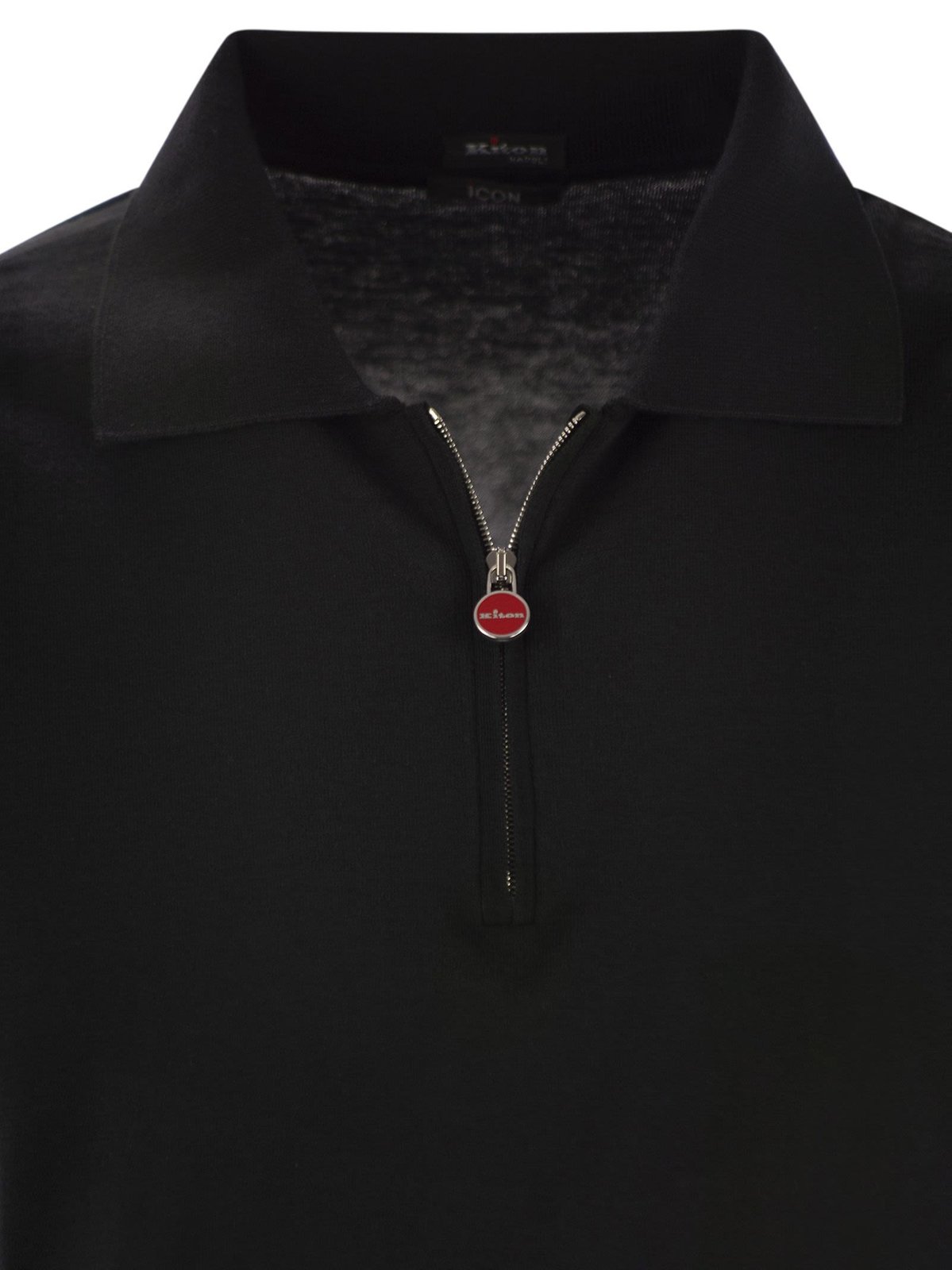 【送料&関税込】Kiton Short-sleeved Polo-zip Kiton men's blue cotton polo shirt 177719 — Men polo long