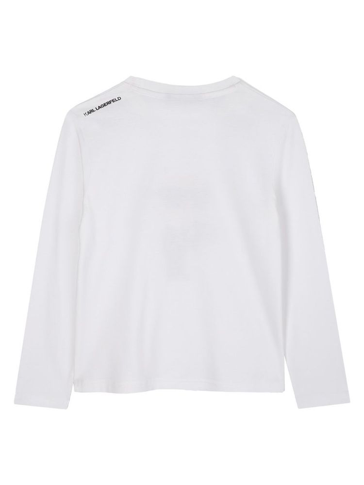 Karl Lagerfeld Kids 이코닉 칼 크루넥 티셔츠