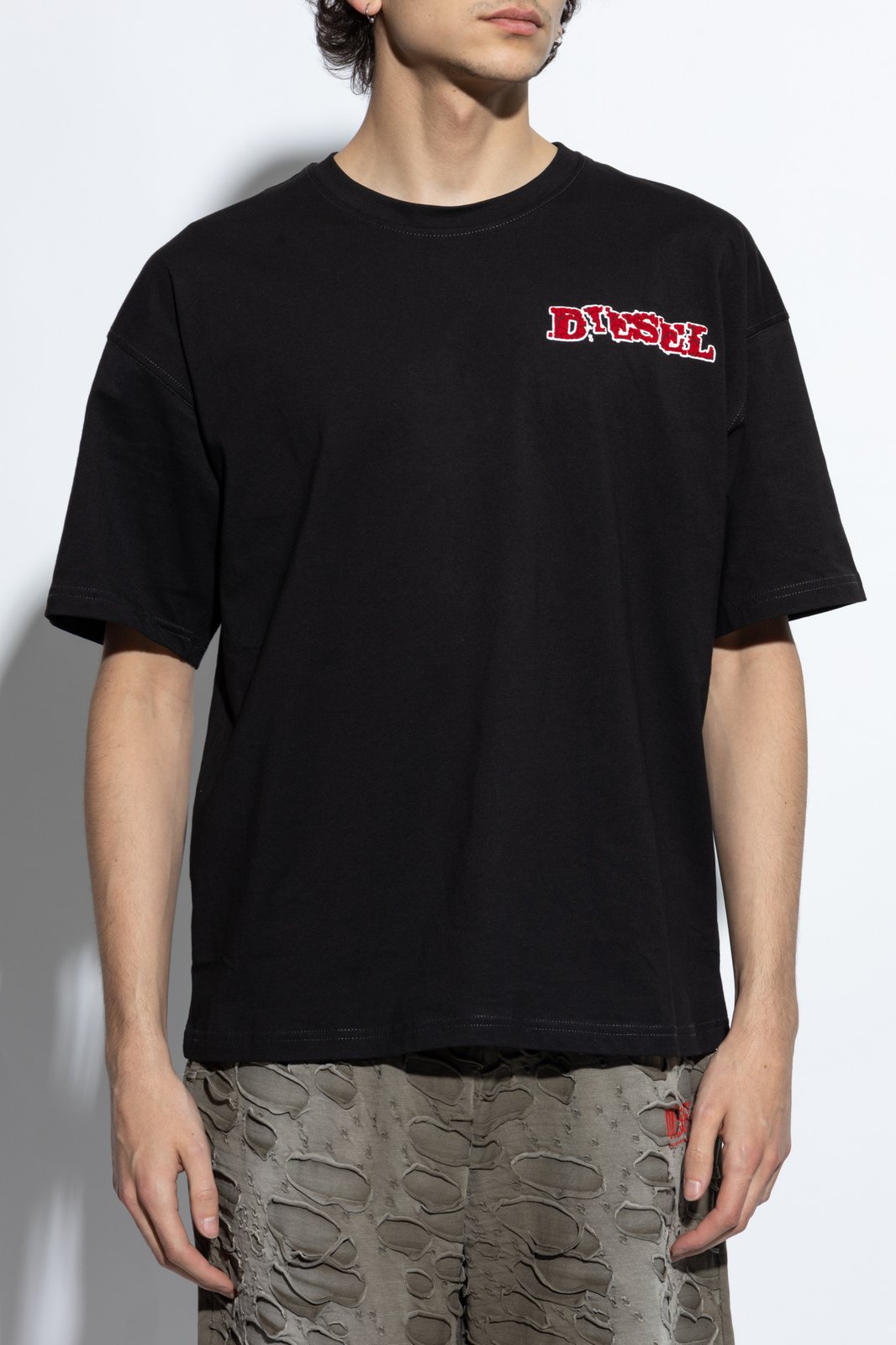 Diesel T-Boxt-R20 Logo Printed Crewneck T-Shirt