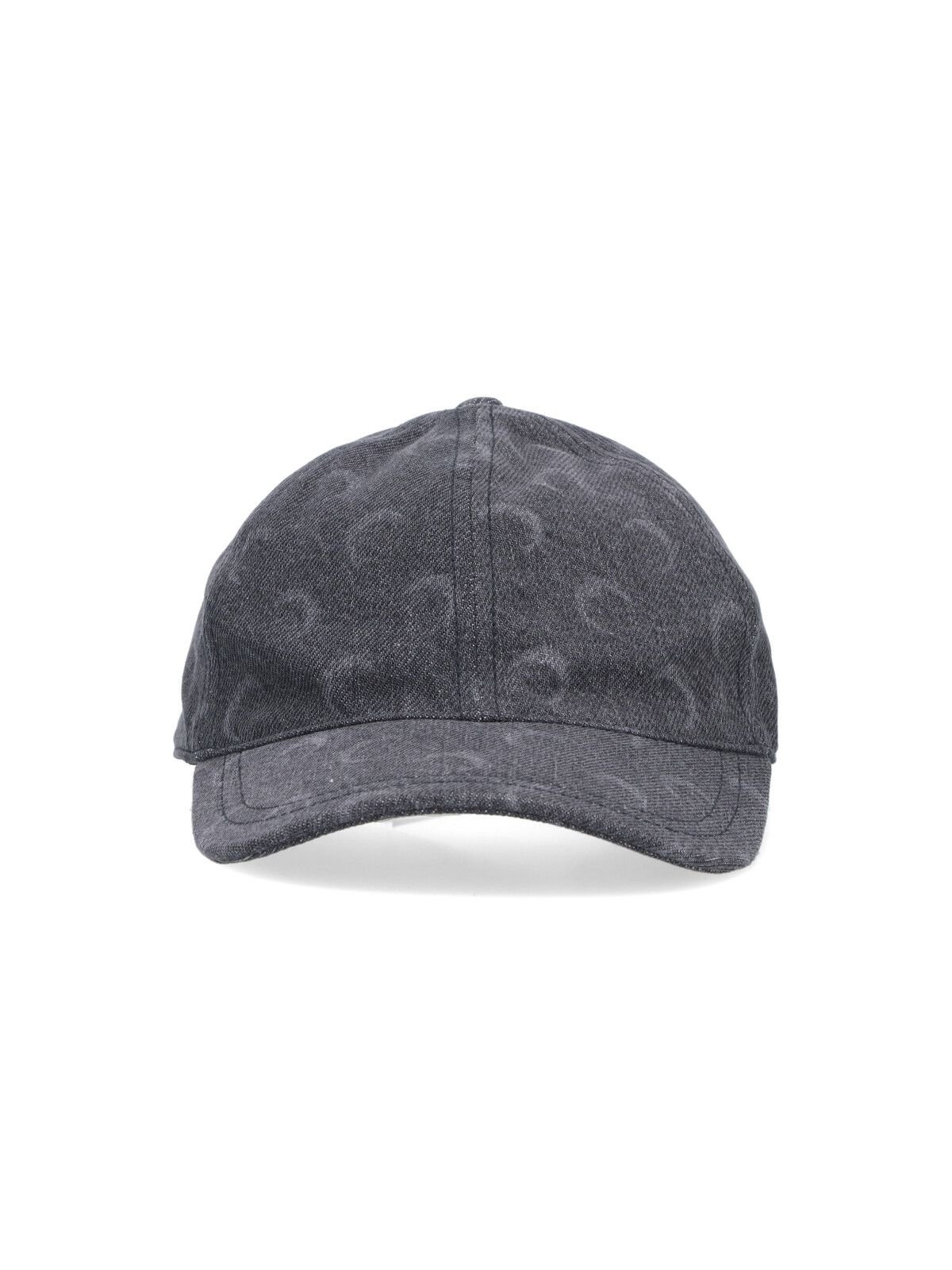 Marine Serre Moon Curved Peak Denim Baseball Cap