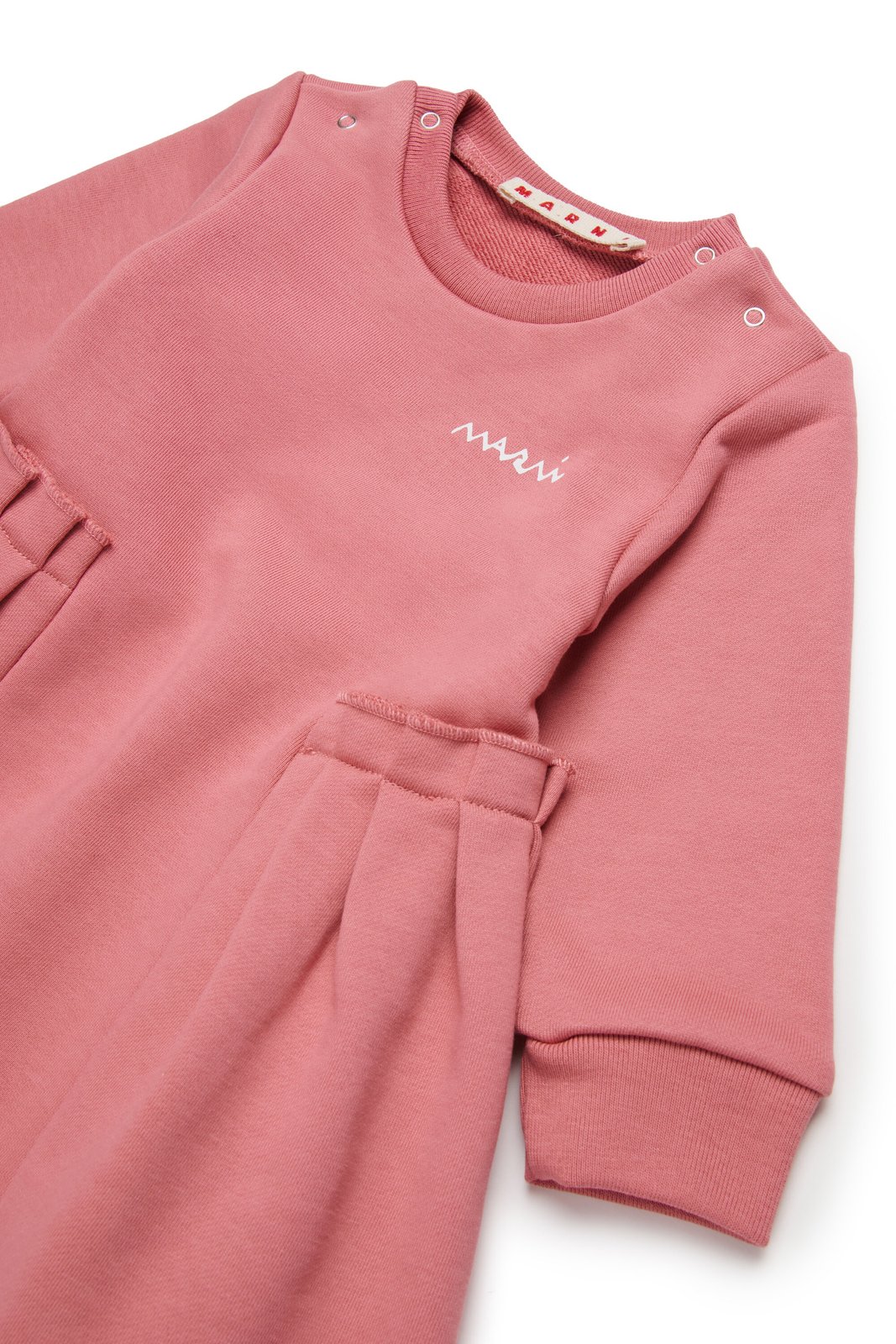 Marni Kids Logo-Printed Fleece Midi Dress