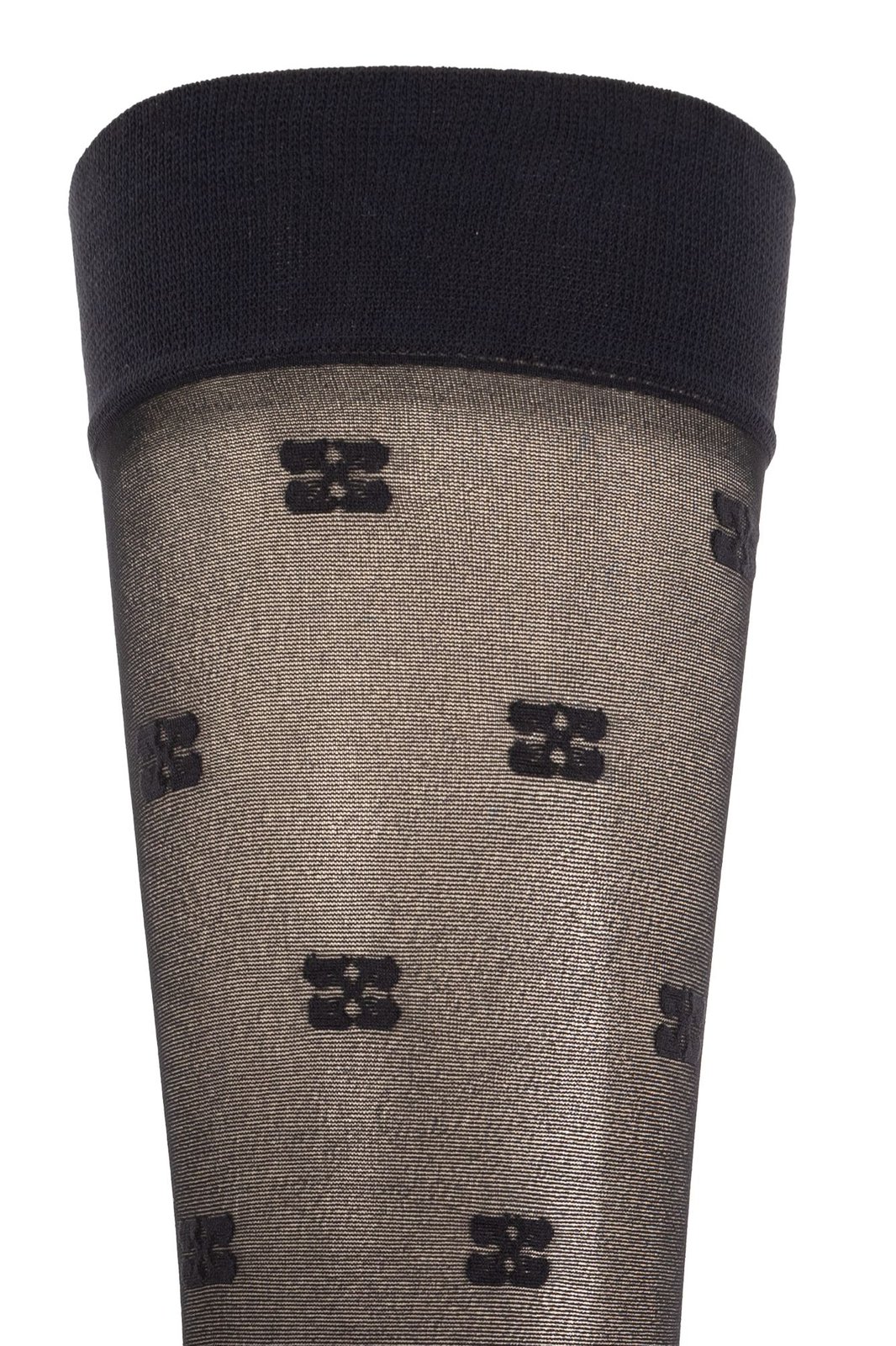 Ganni Monogrammed Knee High Socks