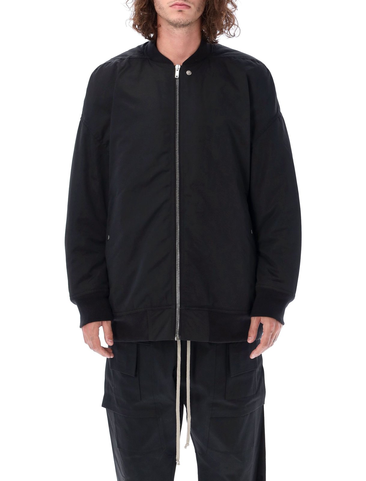 Rick Owens ZIP HOOD BOMBER JACKET 46 黒 Rick Owens ZIP HOOD BOMBER JACKET 46 記し 黒