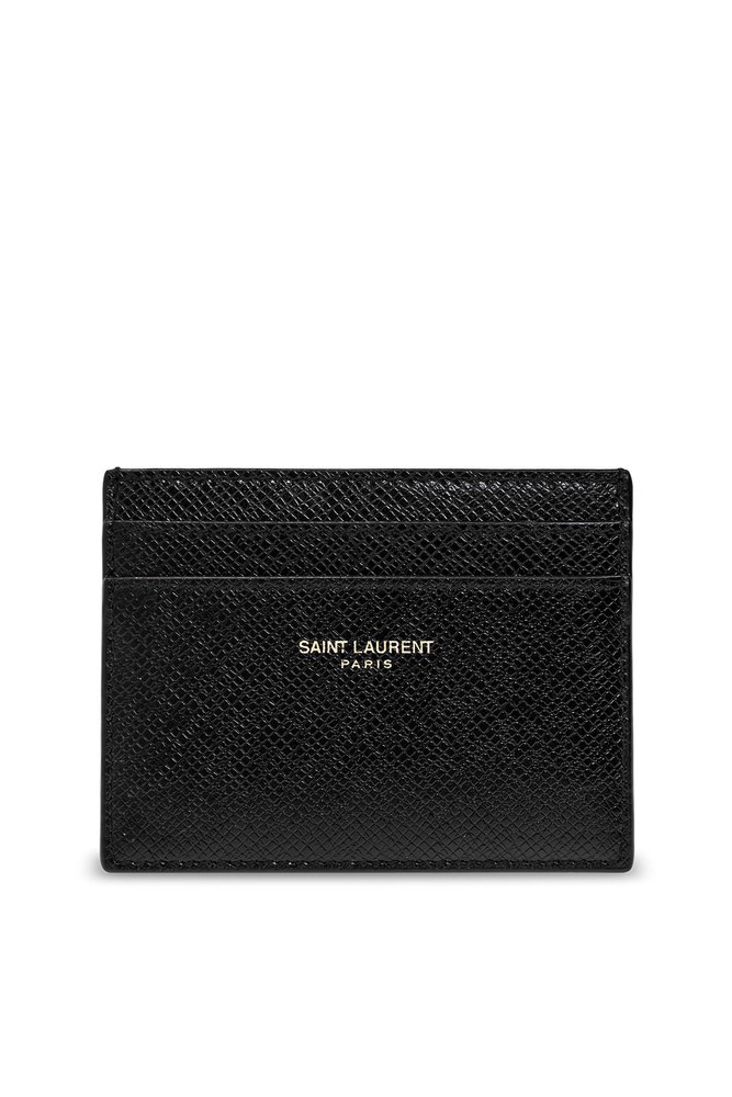 Saint Laurent Paris Logo Detailed Card Case