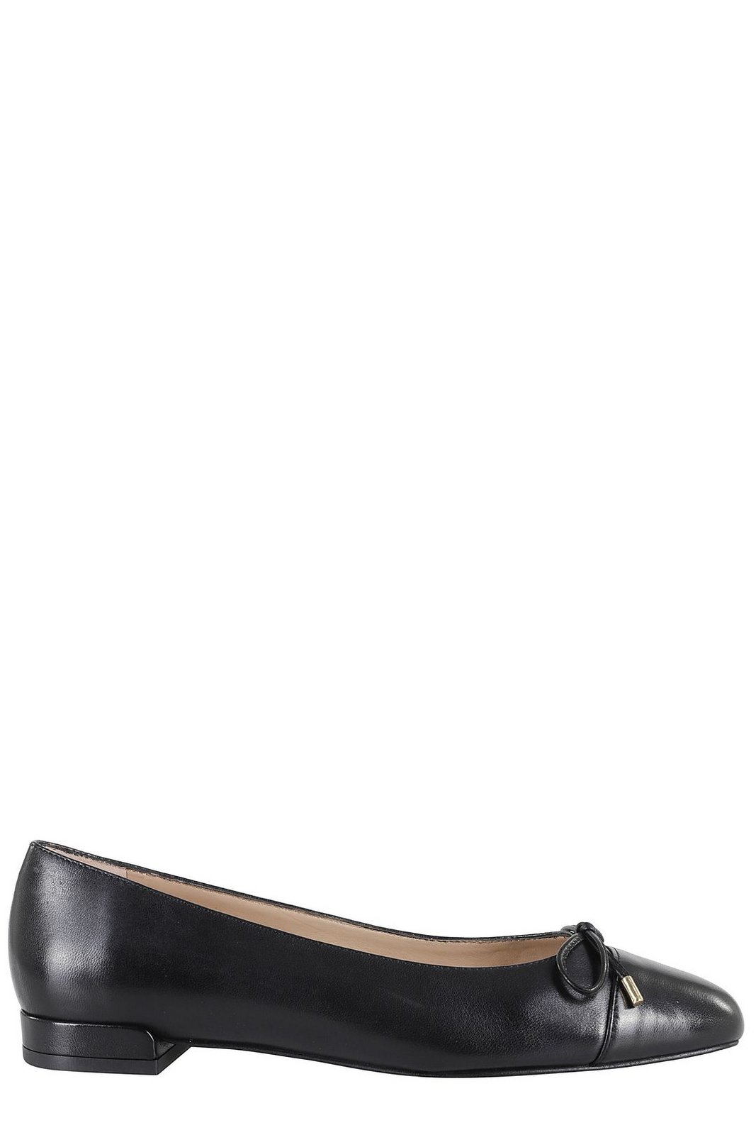 Stuart Weitzman Sleek Bow Detailed Ballet Flats