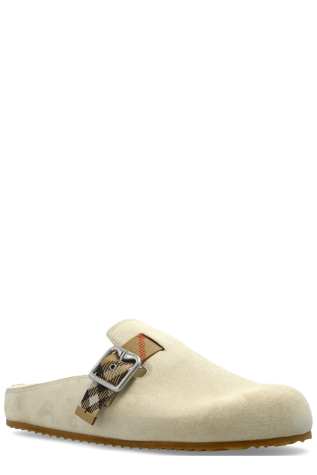 Burberry Urchin Checked Side-Buckle Clogs