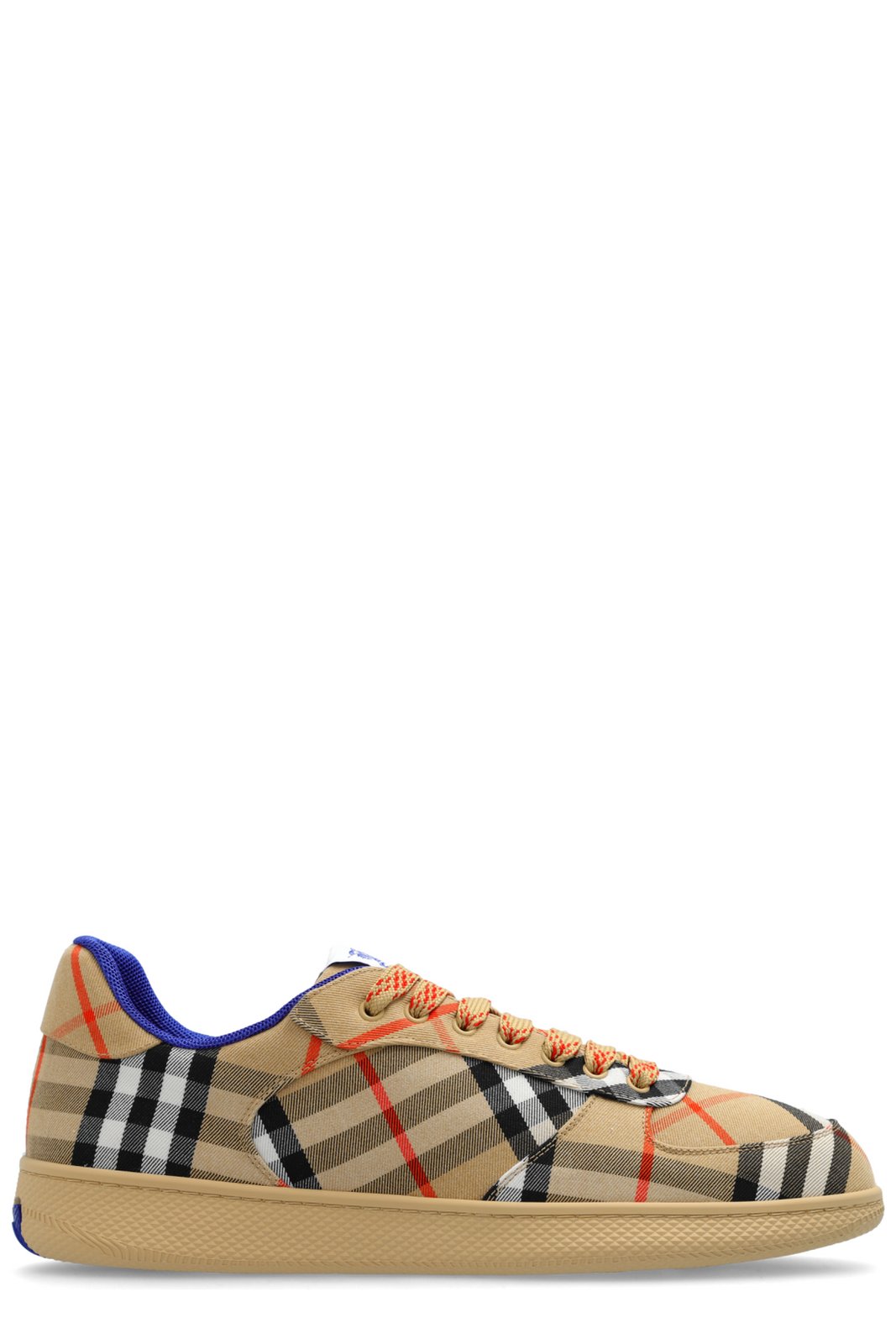 Burberry Terrace Checked Lace-Up Sneakers