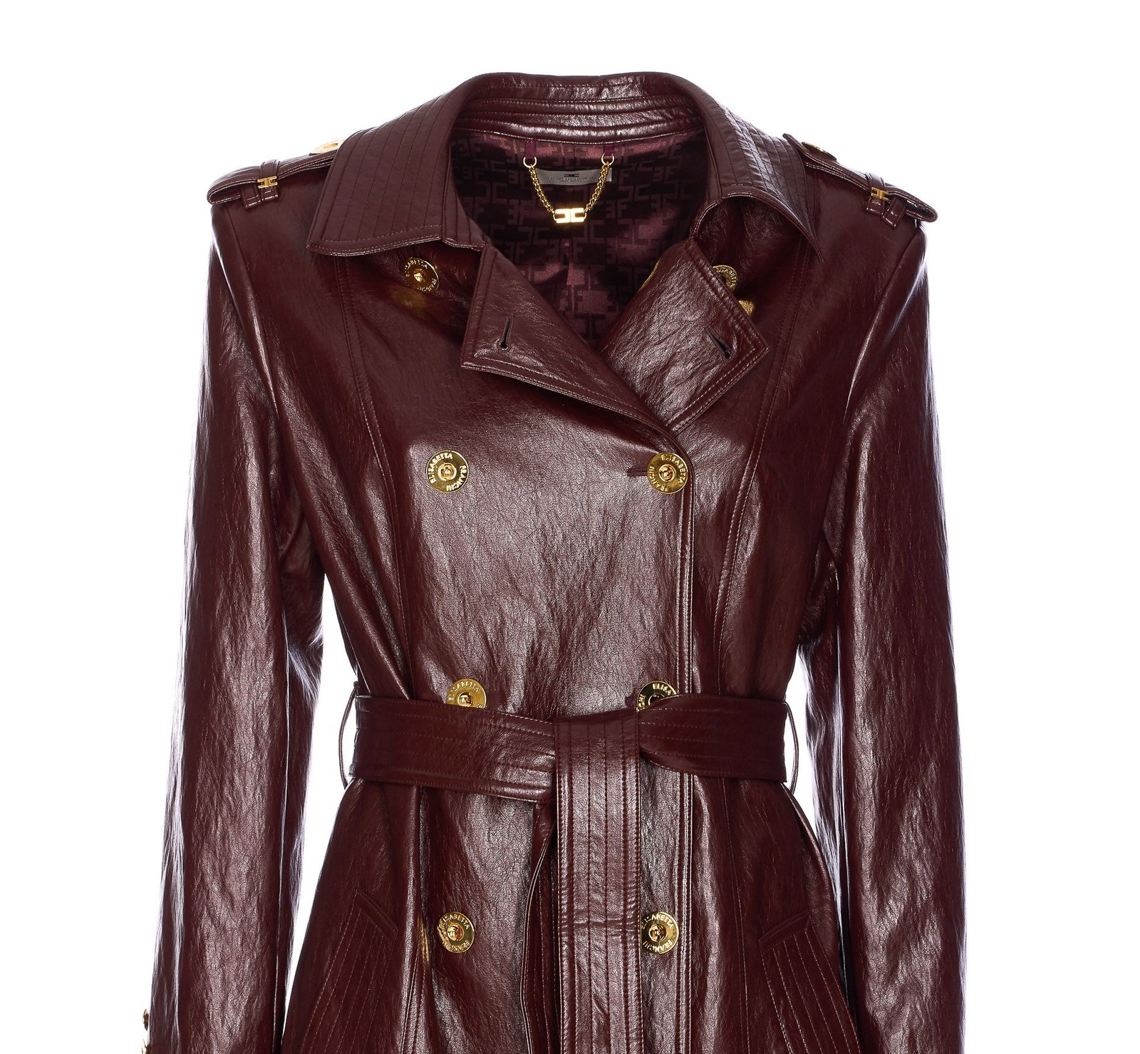 Elisabetta Franchi Belted Double-Breasted Coat