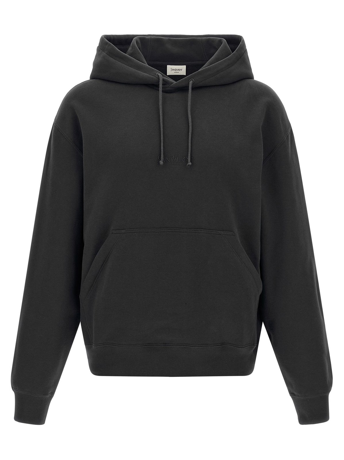 Saint Laurent Logo Embroidered Drawstring Hoodie