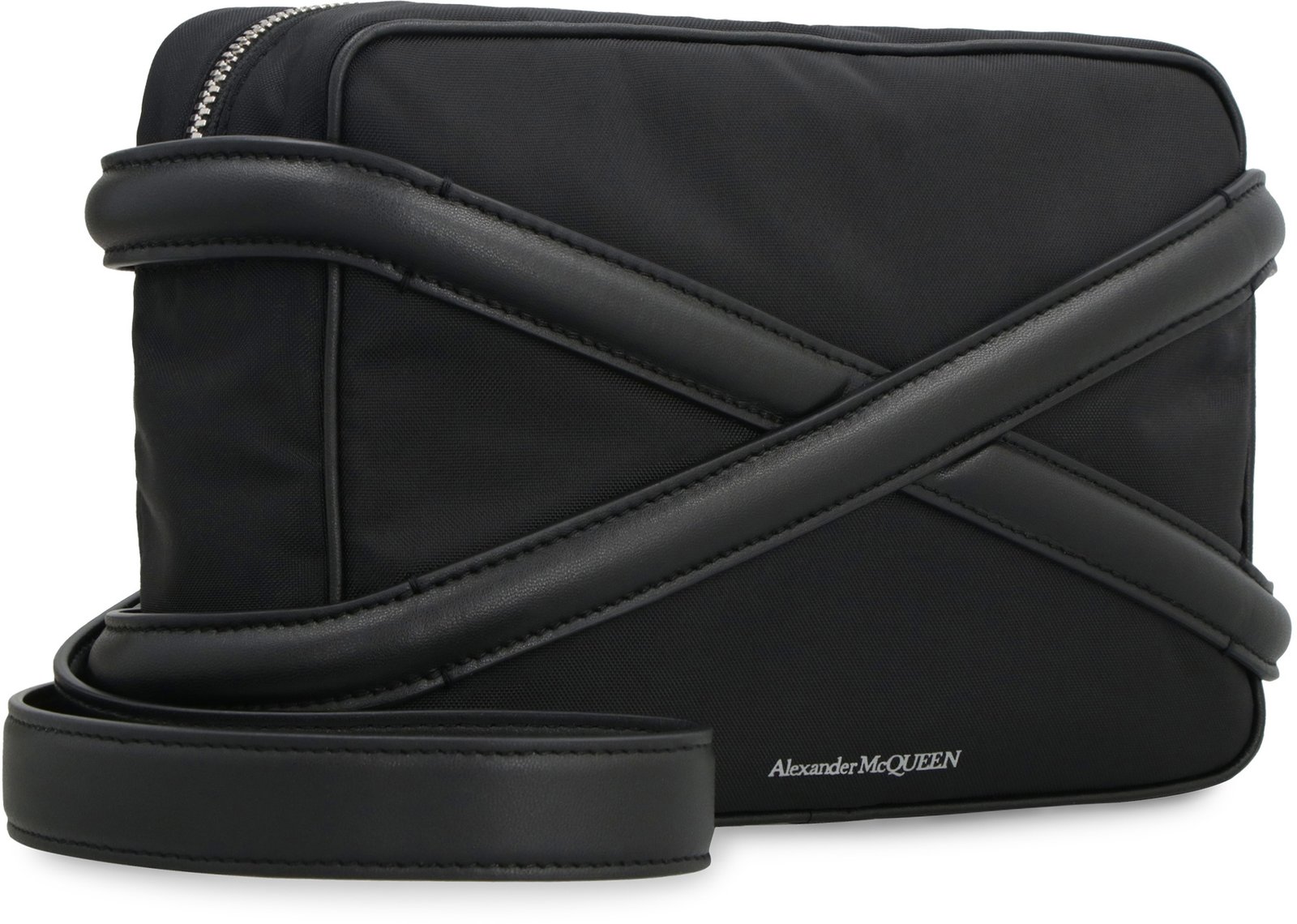 ショルダーバッグ Alexander Mcqueen Mcqueen Camera Bag Alexander McQueen The Harness Zipped Camera Bag | Black