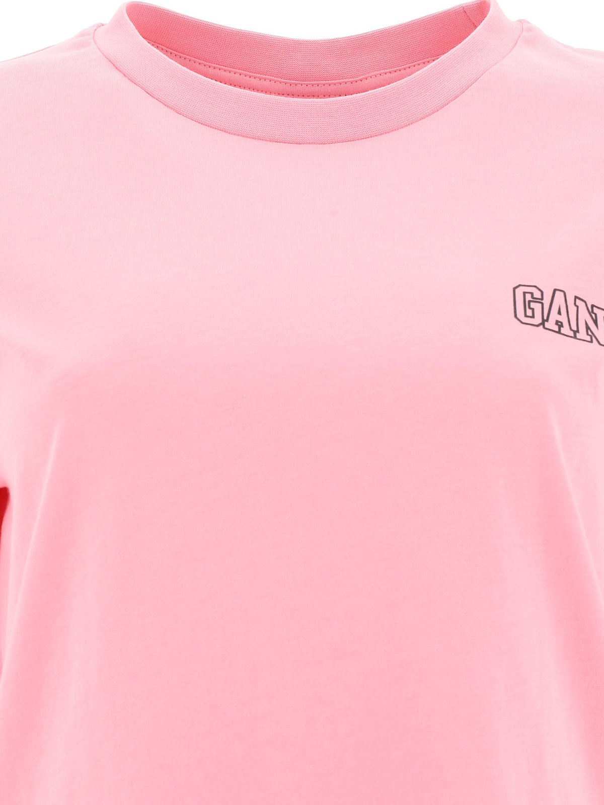 Tシャツ・カットソー GANNI Woman T-Shirt Pink T40903683 868 Ganni T-Shirt – Cettire