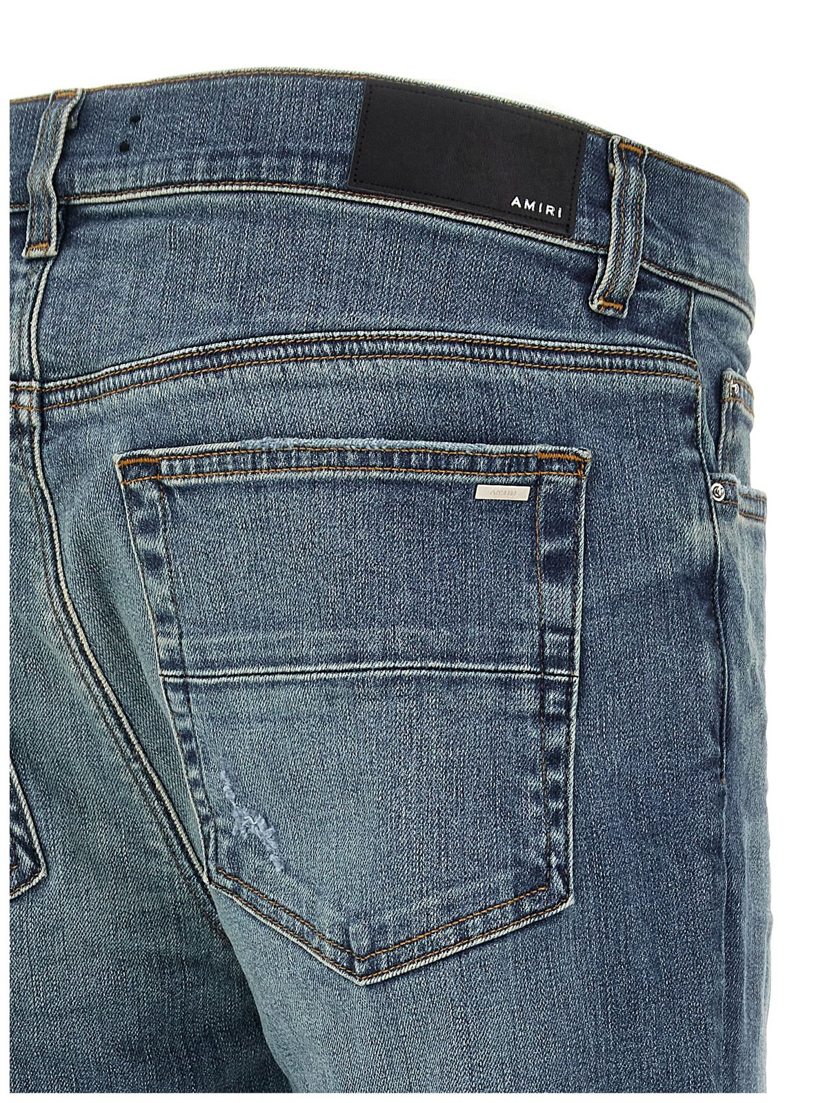 Amiri Mx1 Distressed Tapered Leg Jeans