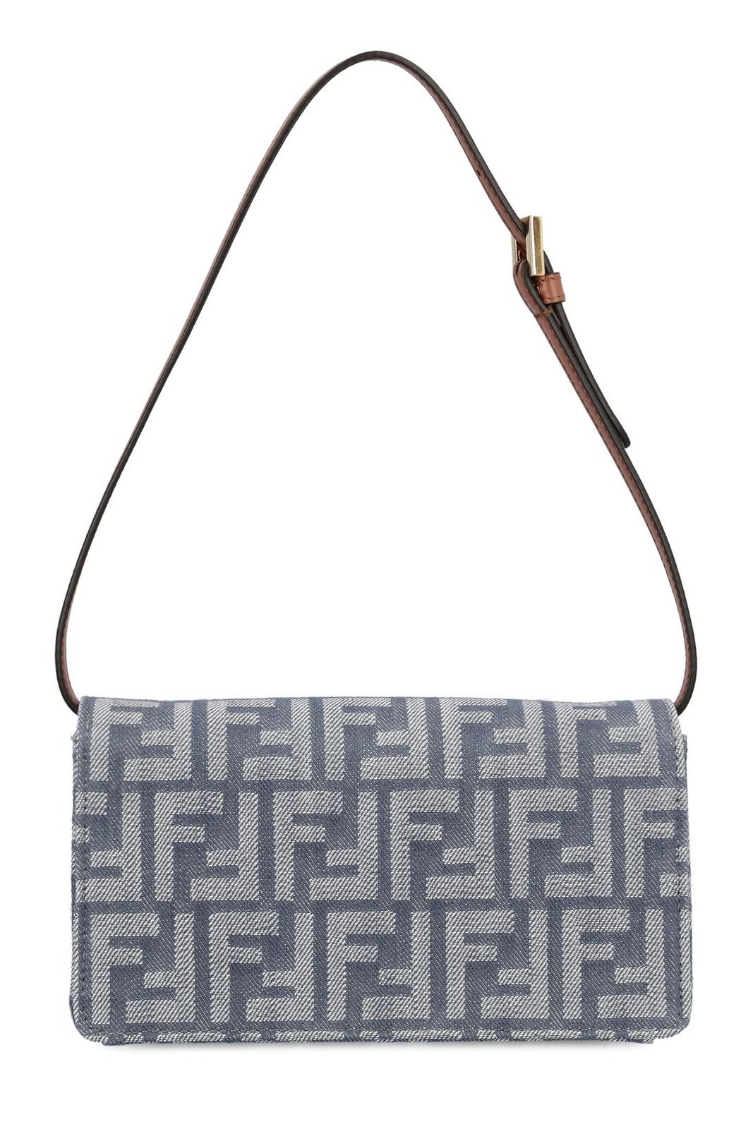 Fendi Baguette FF Jacquard Chain-Linked Wallet