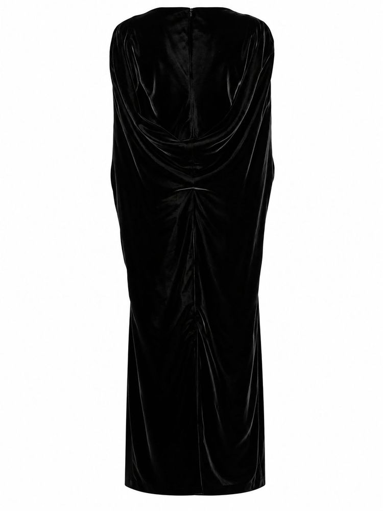ALBERTA FERRETTI 드레이프 컷아웃 벨벳 드레스