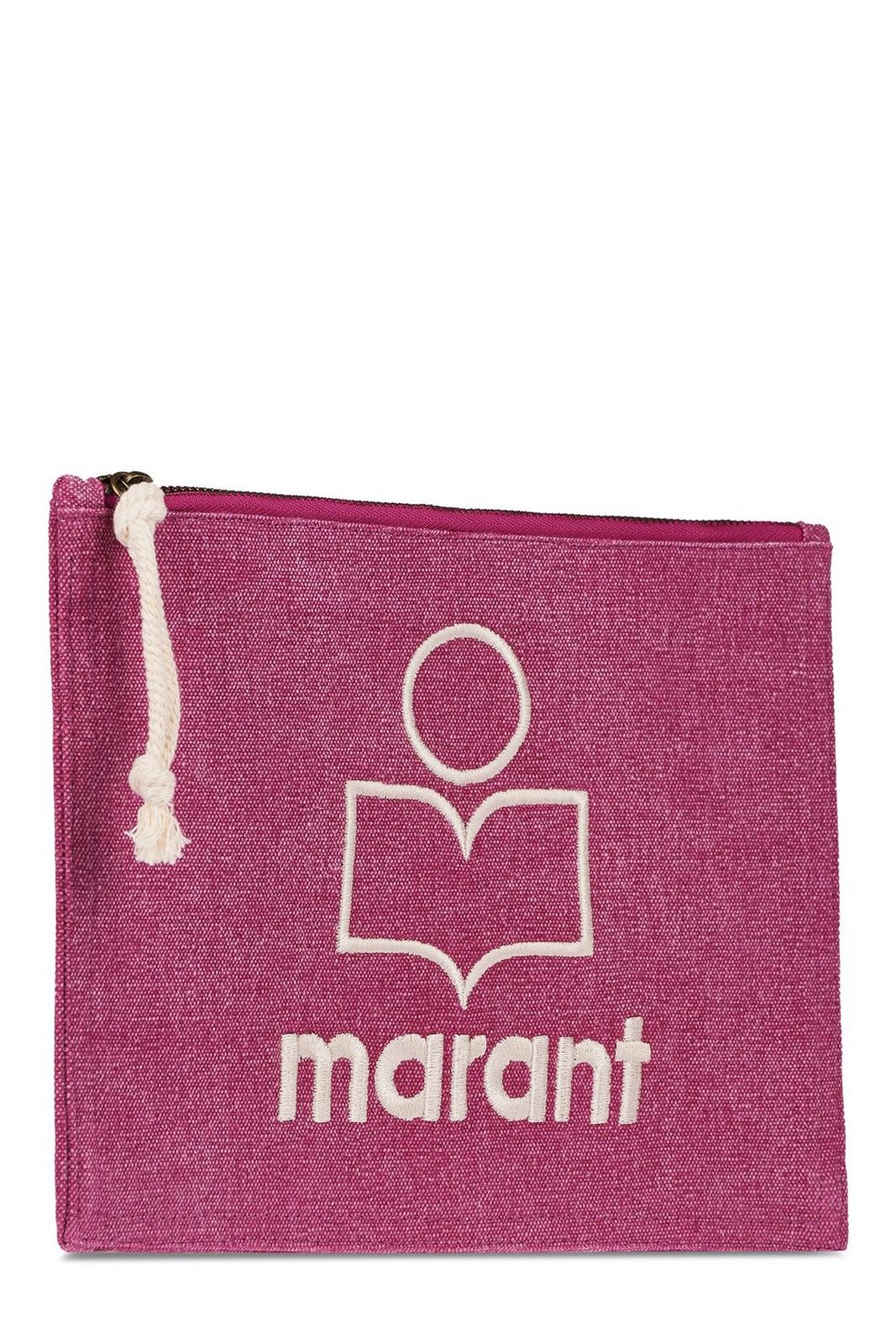 Isabel Marant Netia Logo Embroidered Clutch Bag