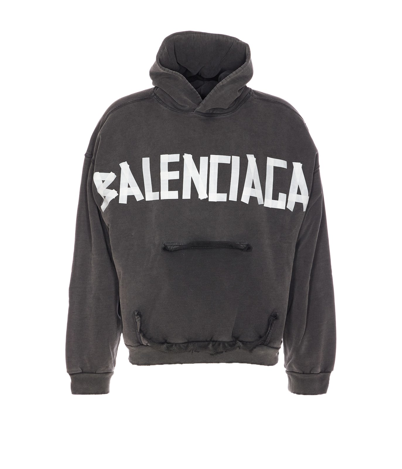 Balenciaga Ripped Pocket Tape Type Hoodie