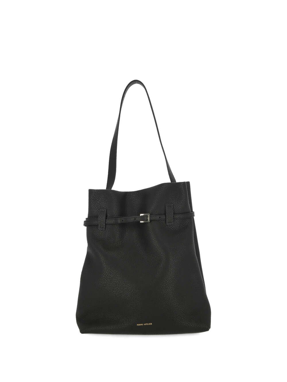 Manu Atelier Logo Printed Buckle Detailed Tote Bag