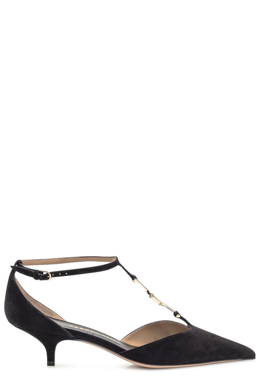 Ferragamo F Buckle T-Strap Pumps