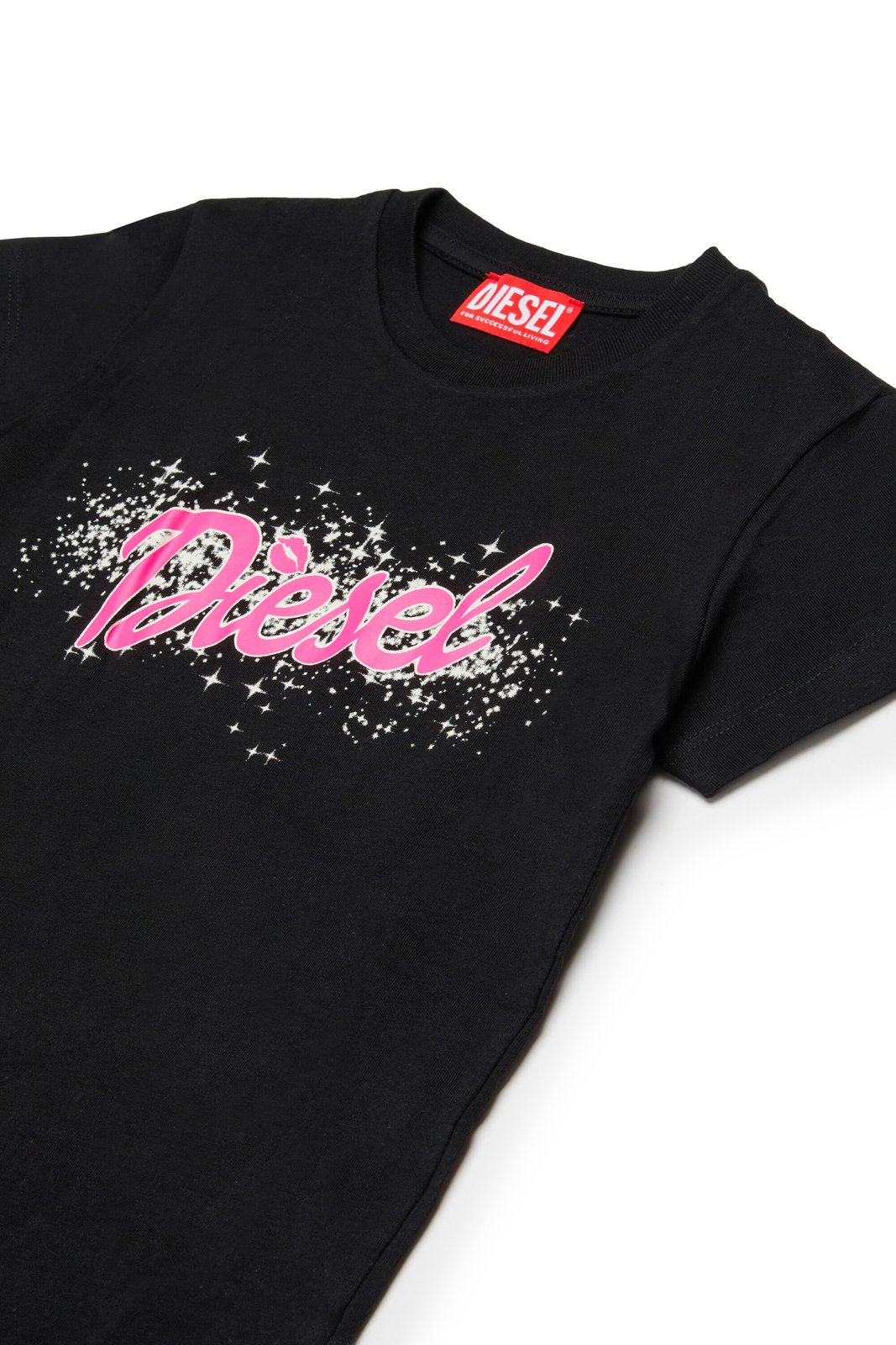 Diesel Kids Logo Printed Crewneck T-Shirt