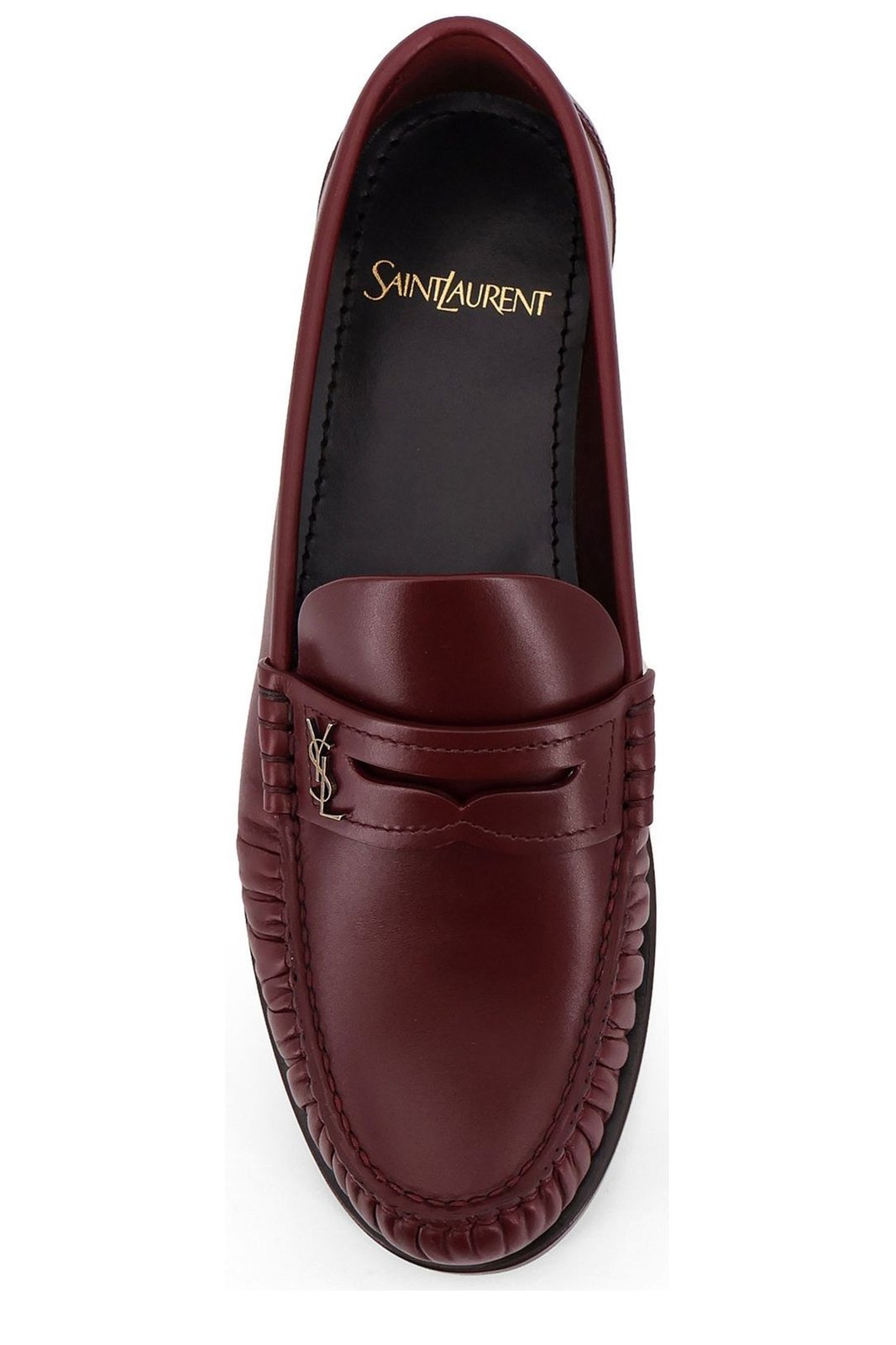 Saint Laurent Laurent Logo Plaque Slip-On Loafers