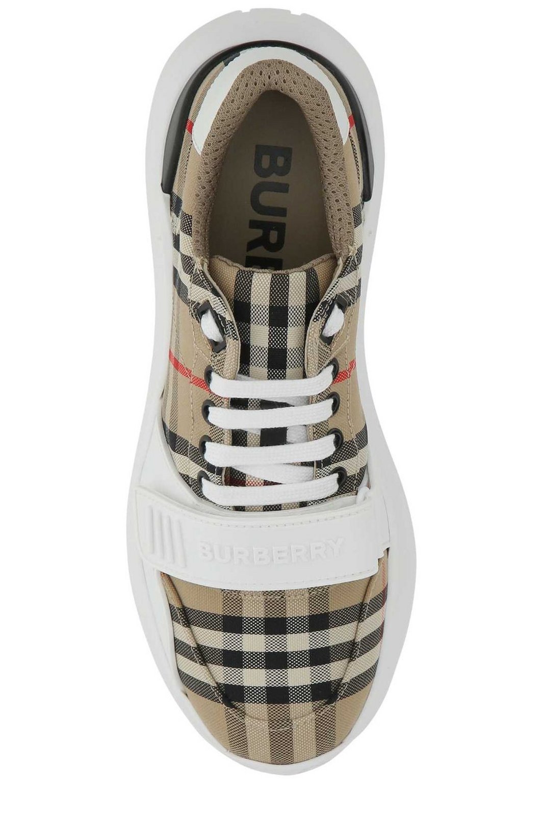 Burberry Checked Lace-Up Sneakers